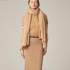 NWT J.crew Oversized Cashmere Wrap in Heather Camel